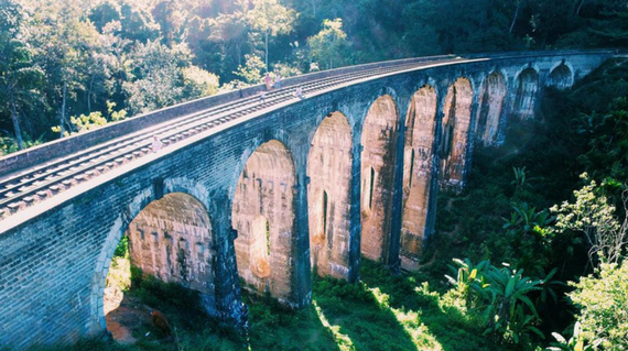 Drone view of Nine Arch Bridge